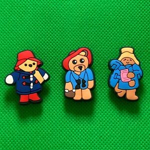 Set of 3 Paddington Bear Croc Charms. Bundle up to save more.